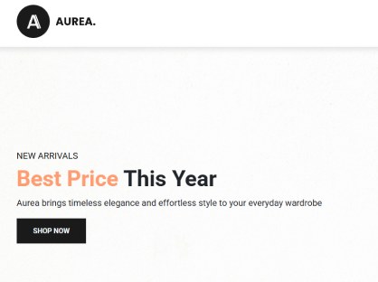 Proyecto "Aurea E-commerce" de ropa de mujer realizado solo con html, css y javascript.